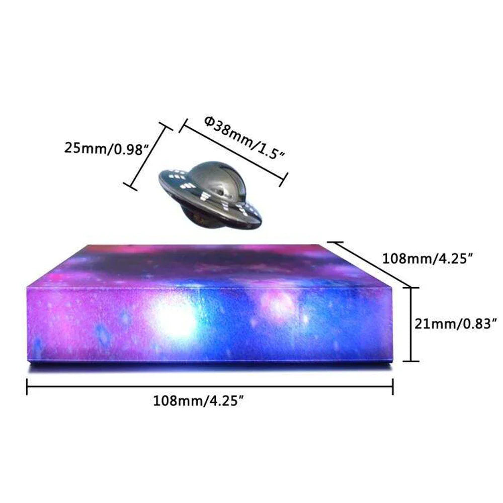 Sikunuo | Magnetic Levitating Spaceship Rotating LED Night Lamp