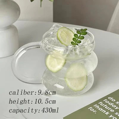 Sikunuo | Sleek Glass Irregular Bubble Mug