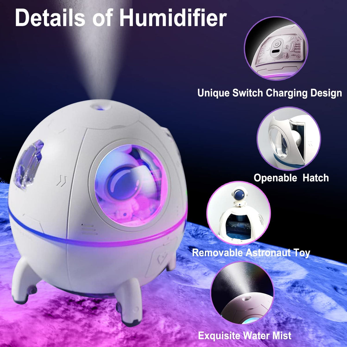 Sikunuo | Universe Flow Ultrasonic Astronaut Humidifier