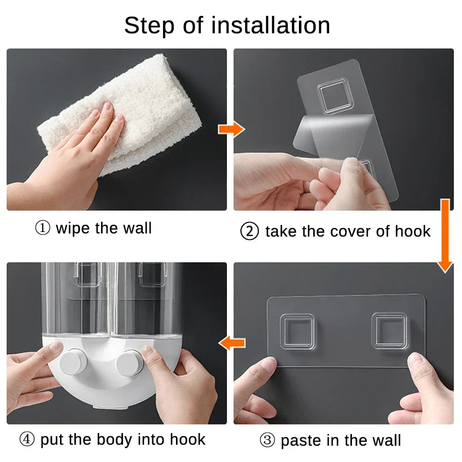 Sikunuo | Clear View Wall-Mounted Multi Grain Dispenser
