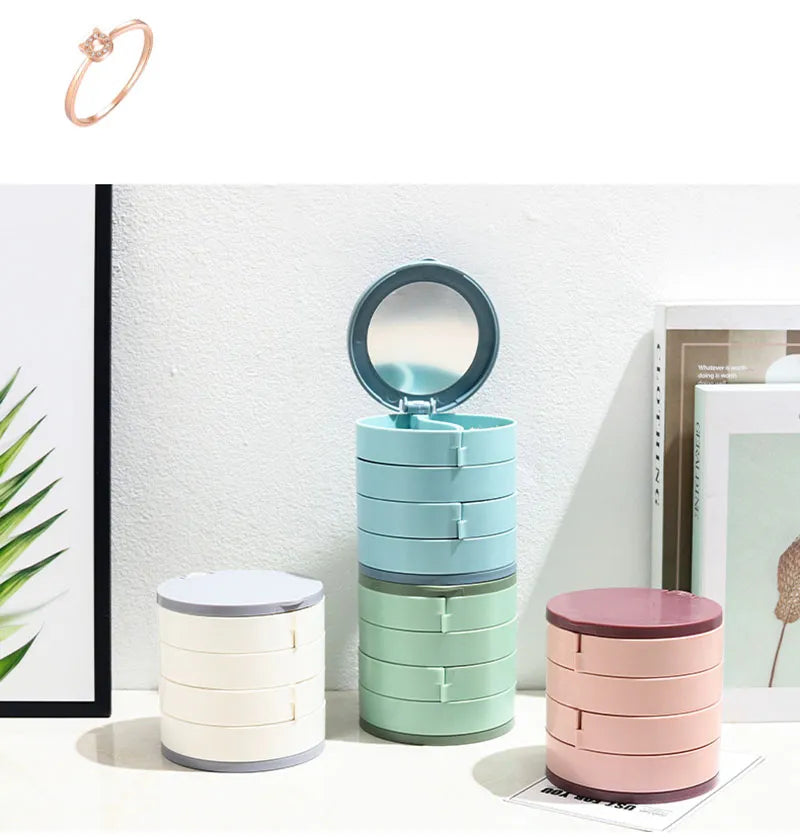 Sikunuo | Multi-Layer Rotating  Jewelry Organizer Storage