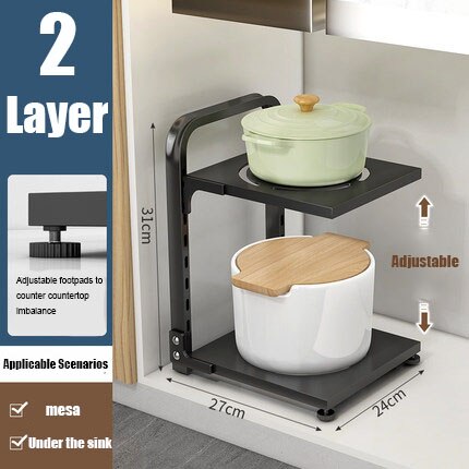 Sikunuo | Easy Stack Adjustable Multi-layer Corner Rack