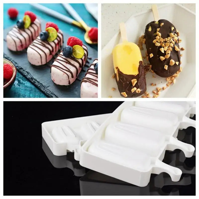 Sikunuo | 4-Rack Non-Stick Popsicle Ice Cream Mold