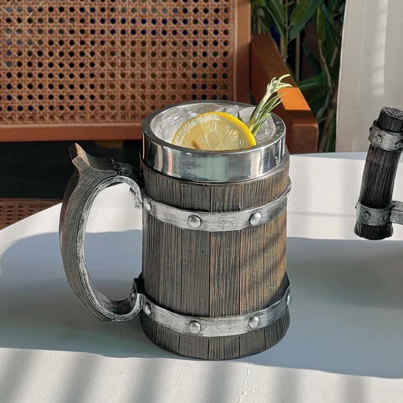 Sikunuo | 3D Viking-Style Wooden Mug