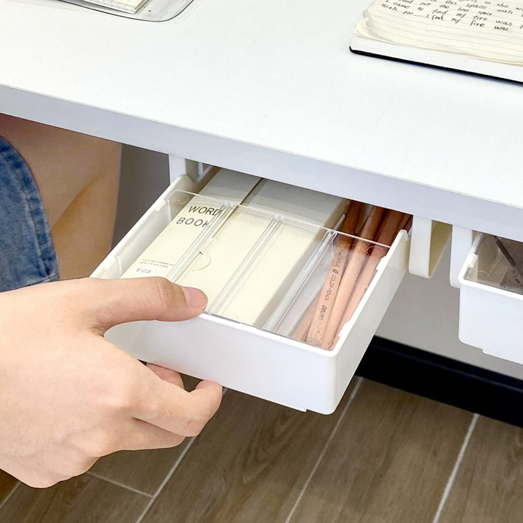 Sikunuo | Clever Under Desk Hidden Sliding Drawer Organizer