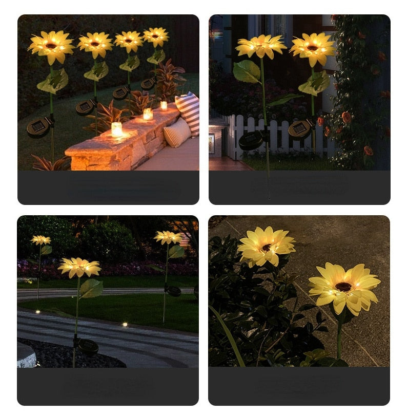 Sikunuo | Sunflower Waterproof Solar Led Garden Lights
