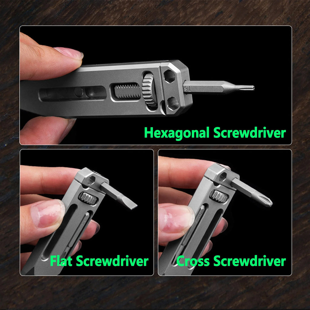 Sikunuo | Titanium Alloy Telescopic Camping EDC Multifunctional Tool