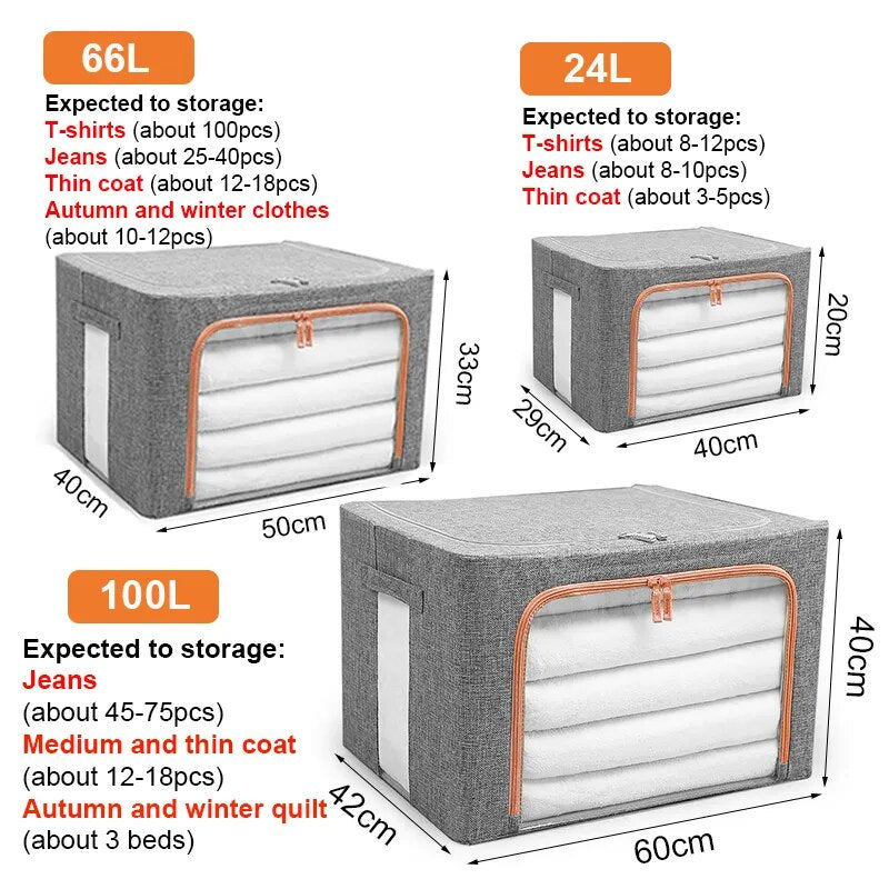 Sikunuo | Foldable Storage Space-Saving Large Organizer Box