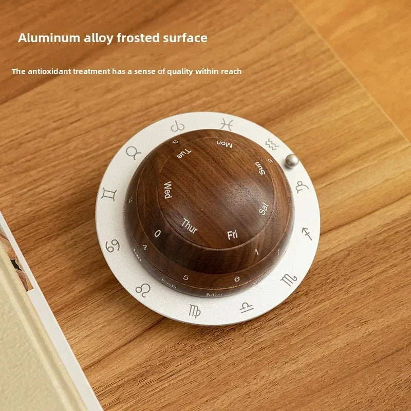 Sikunuo | Cosmic Cycle Minimalist Rotating Wooden Calendar