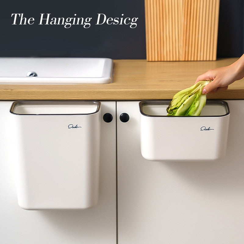 Sikunuo | Kitchen Hangable Clean Corner Trash Can