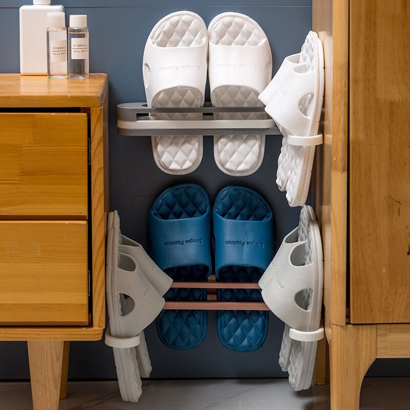 Sikunuo | Self-Adhesive Foldable Shoe Rack