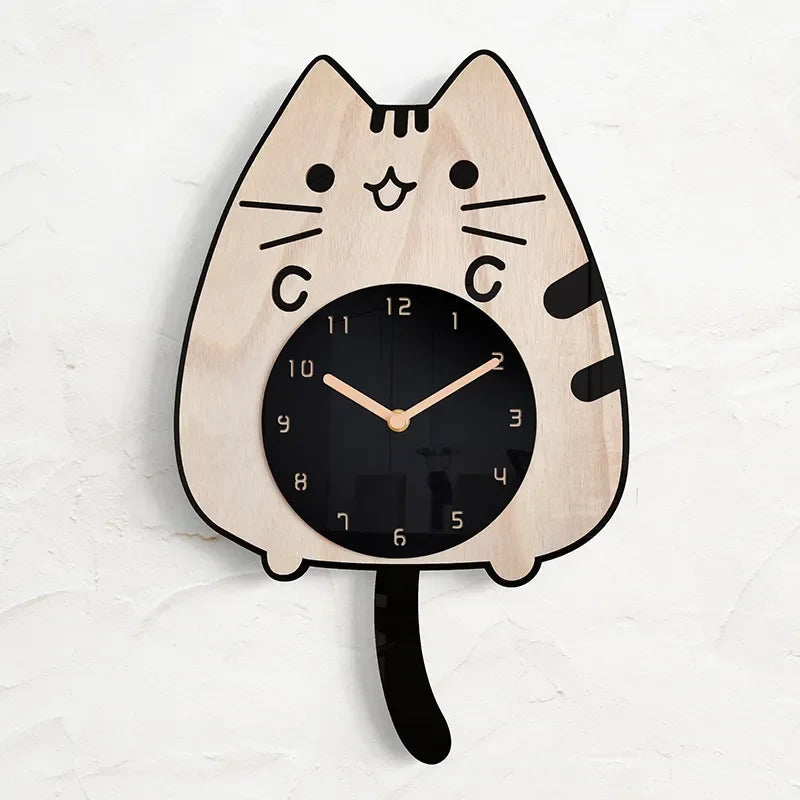 Sikunuo | Happy Curious Cat Wall Clock