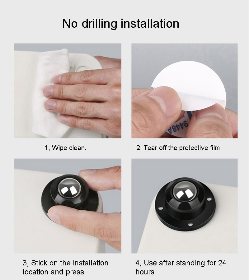 Sikunuo | Home Helper Self-Adhesive Mini Furniture Wheels