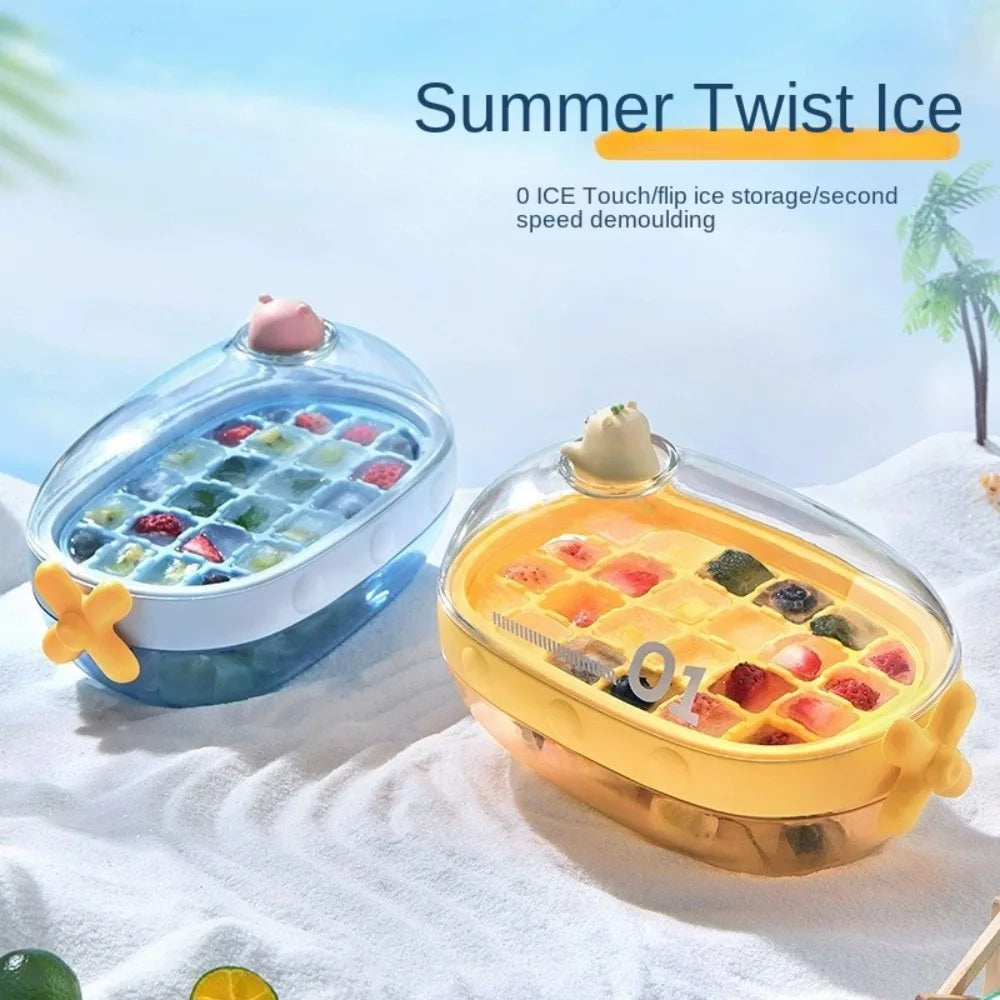 Sikunuo | Cute Cartoon Rotating Knob Ice Cube Tray