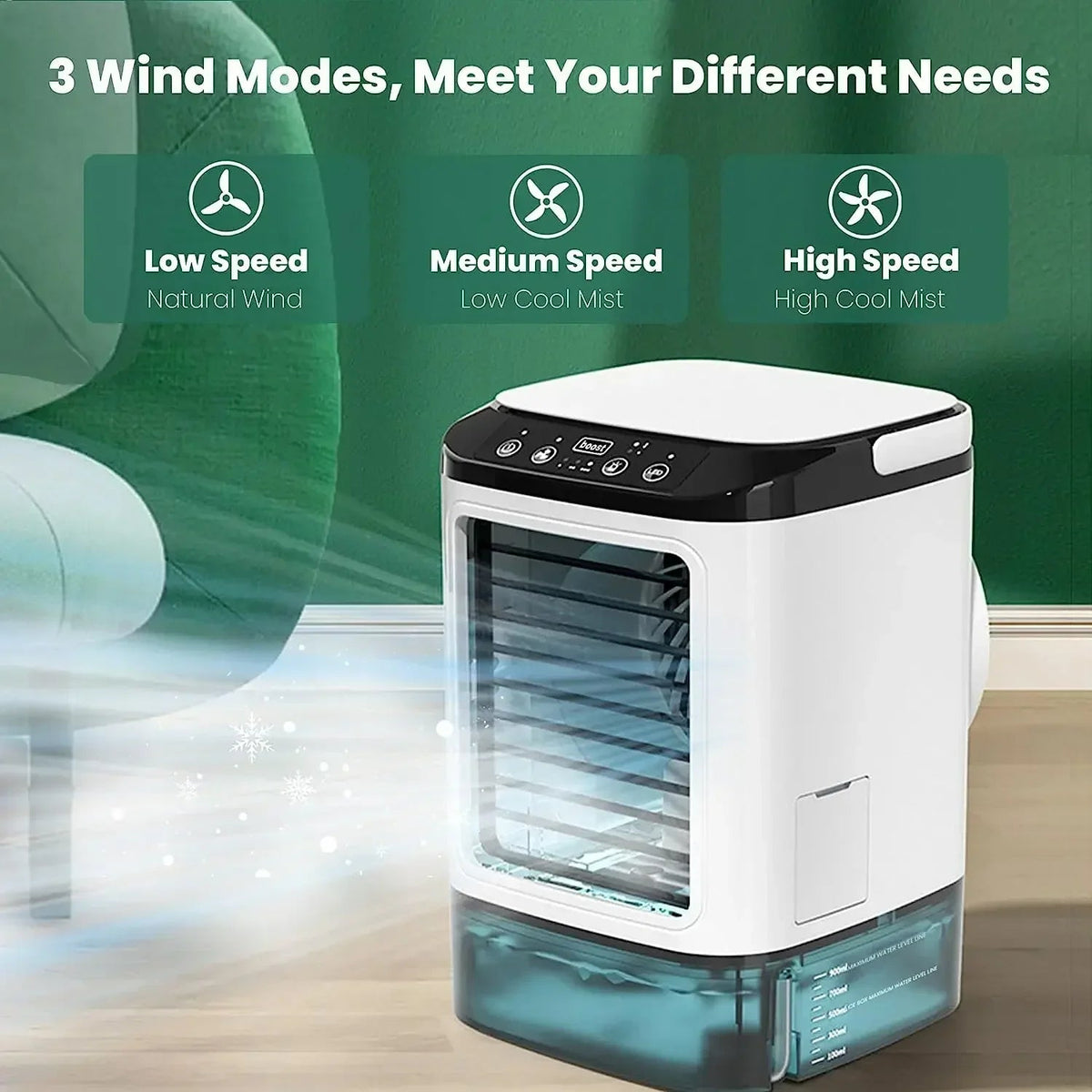 Sikunuo | Ultrasonic Atomization Dual Spray Portable Air Conditioner