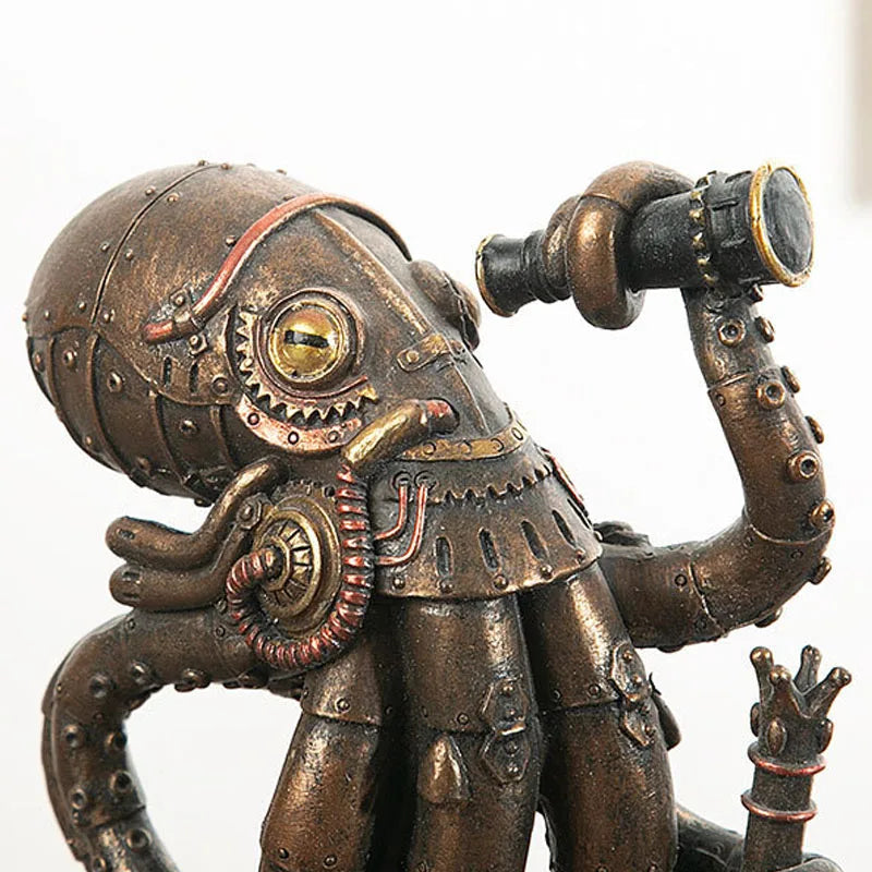 Sikunuo | Steampunk Octopus Mechanical Traveler Figurines Home Decors