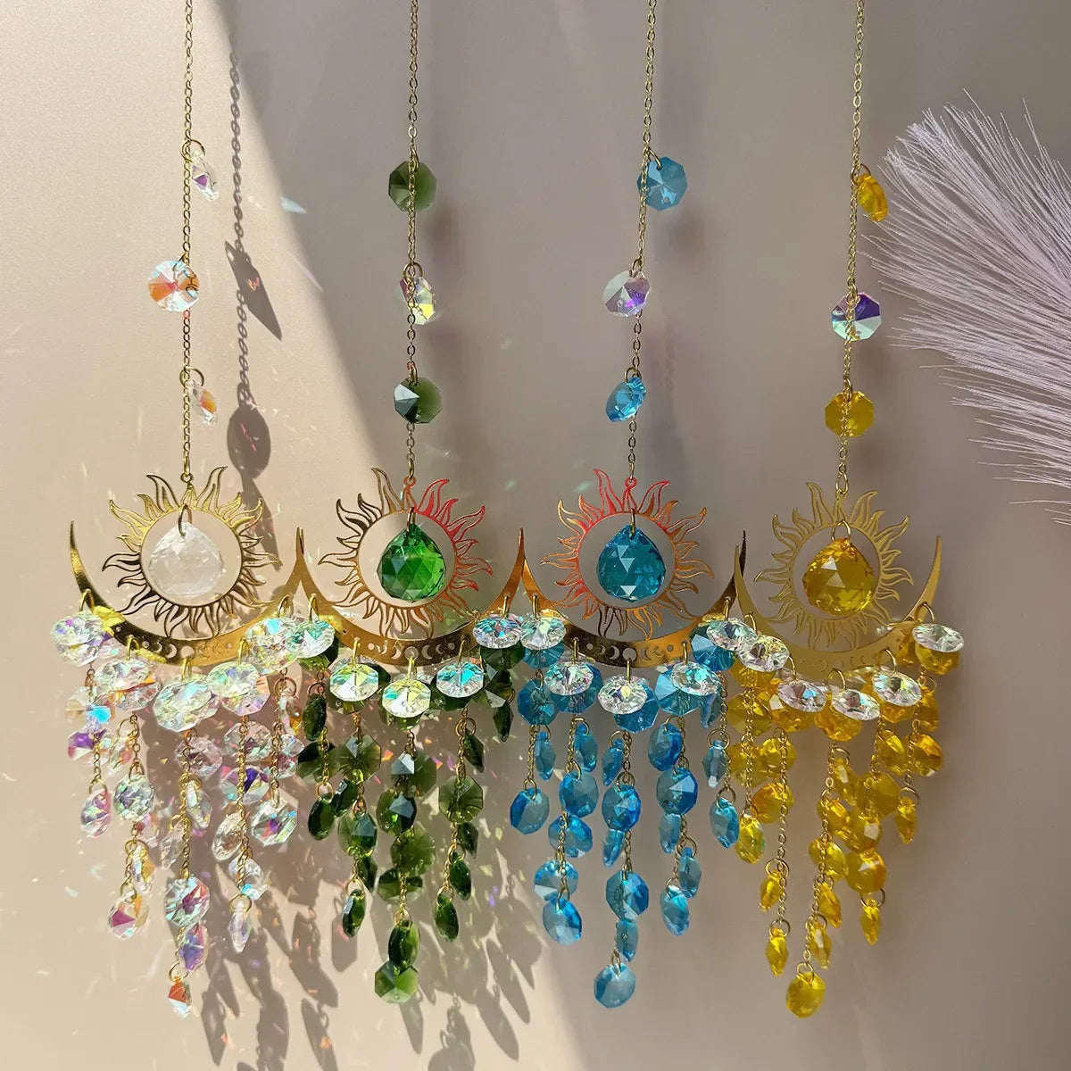 Sikunuo | Radiant Moonlit Quartz Prism Suncatcher