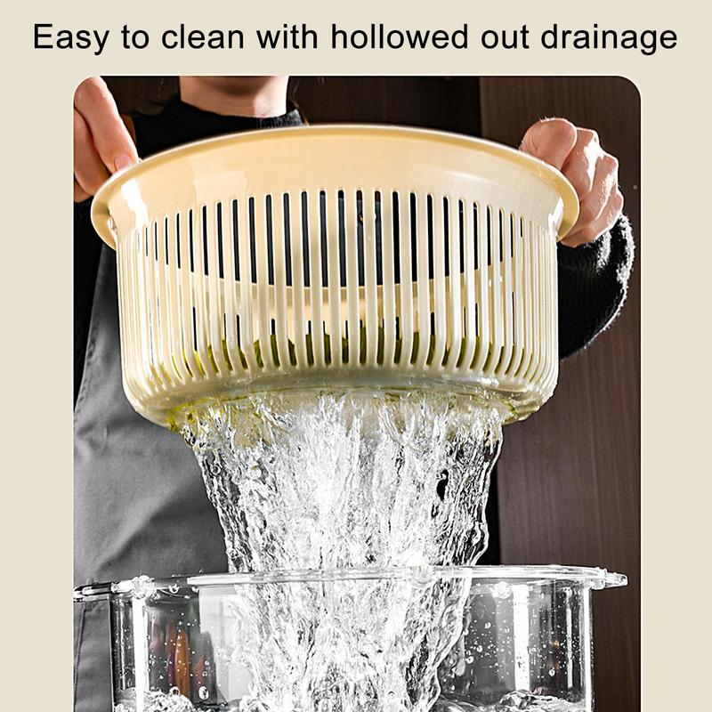 Sikunuo | Manual Spin Vegetable Drainer Basket