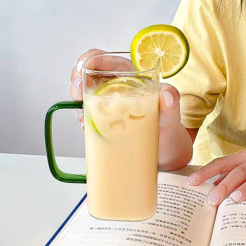 Sikunuo | Stylish Square Large Capacity Mug with Straw