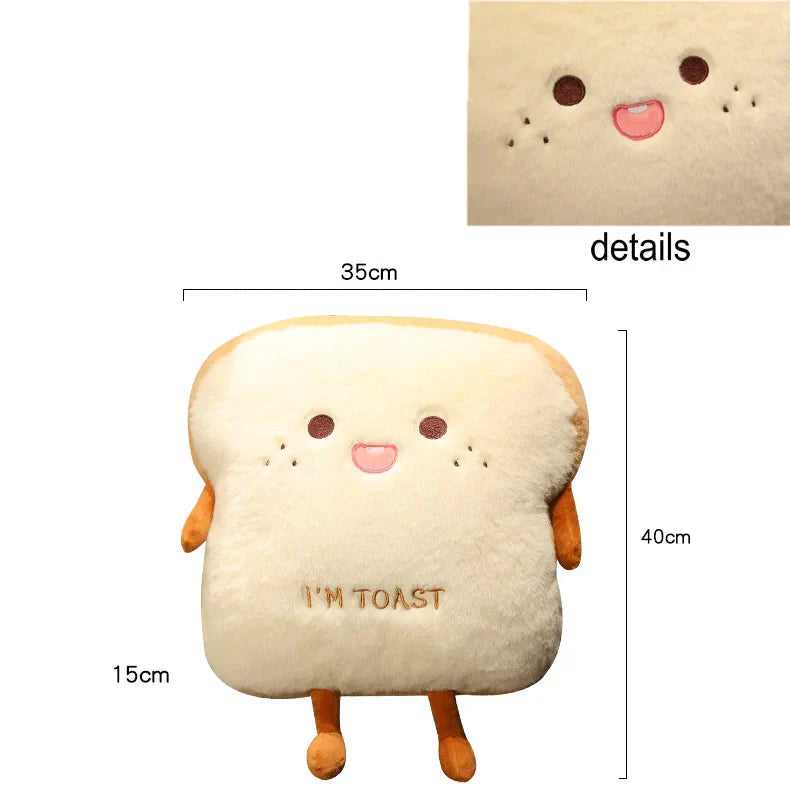 Sikunuo | Plush Toast Bread Ultra Soft Hand Warmer Pillow