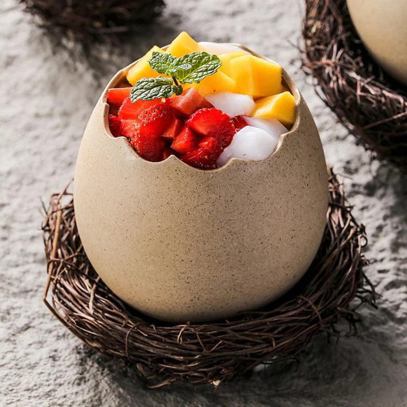 Sikunuo | Creative Ceramic Bird Nest Eggshell Bowl