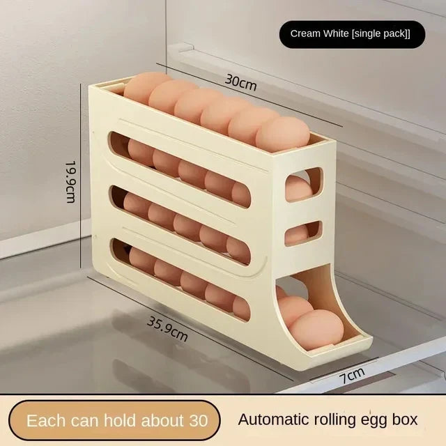 Sikunuo | Eggs Dispenser Fridge Organizer Rack