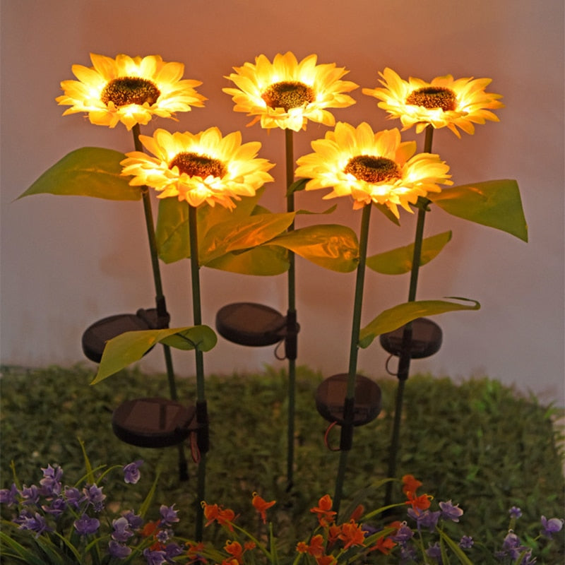 Sikunuo | Sunflower Waterproof Solar Led Garden Lights