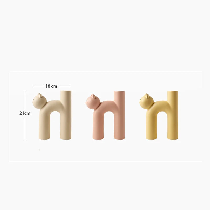 Sikunuo | Mini Cat Elegant Minimal H-shaped Flower Vase