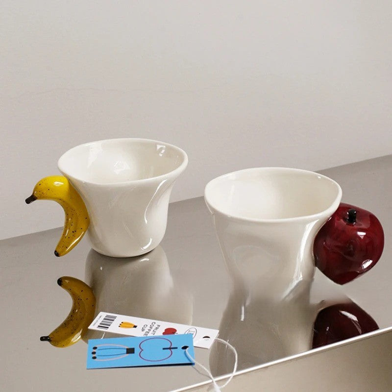 Sikunuo | Banana Apple Creative 3D Handle Coffee Mug
