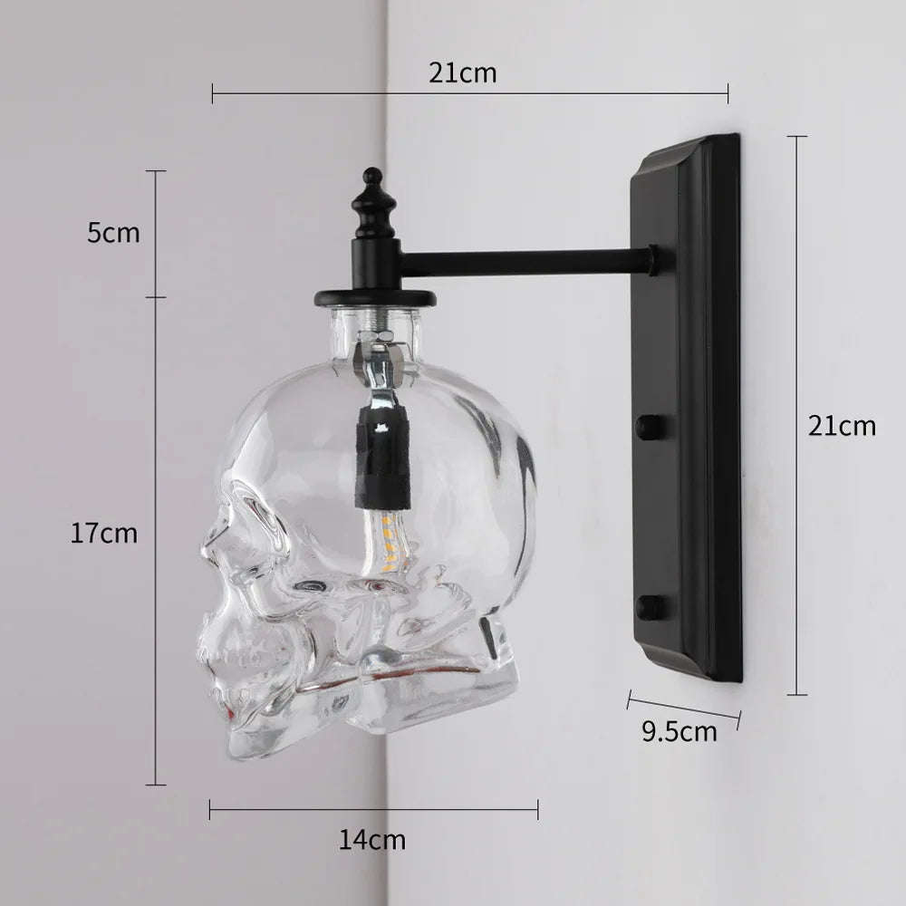 Sikunuo | Gothic Skull Bottle Retro Wall Lamp