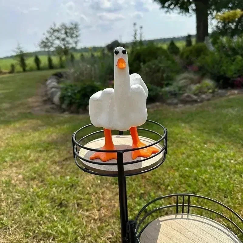 Sikunuo | Middle Finger Resin Duck Decor