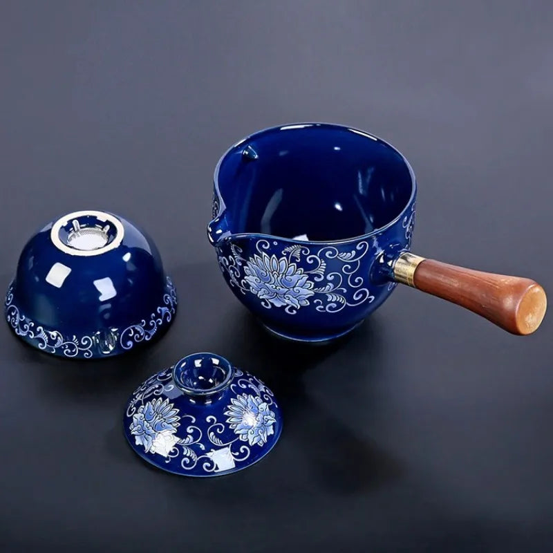 Sikunuo | Traditional Harmony Ceramic Rotating Teapot
