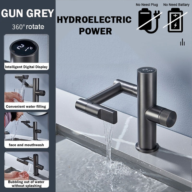 Sikunuo | Hydroelectric Rotating Modern Smart Waterfall Faucet