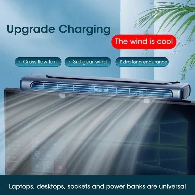 Sikunuo | USB Rechargeable Portable Desk & Monitor Clip-On Air Conditioner