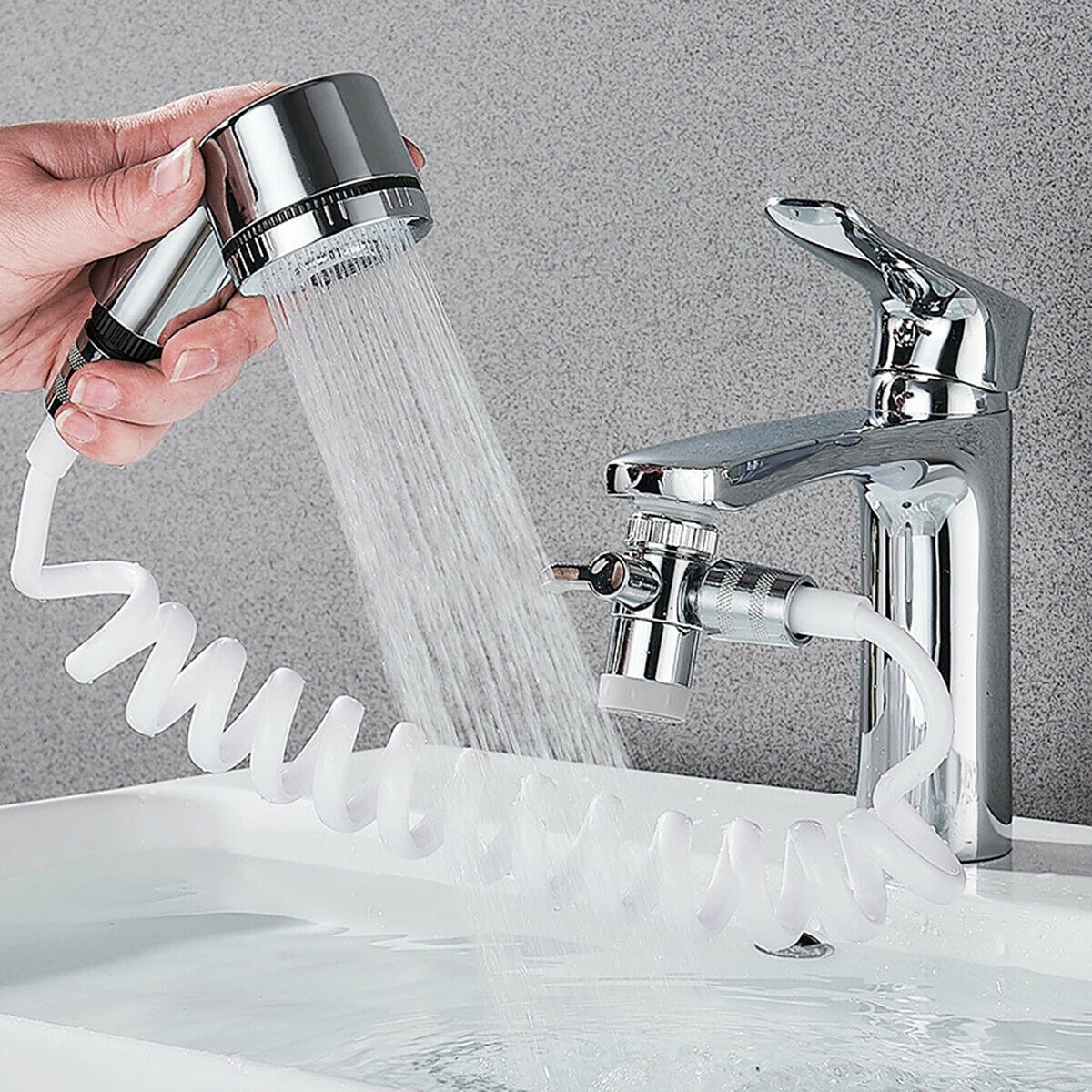 Sikunuo | All-in-One Easy Clean Adjustable Bathroom Set