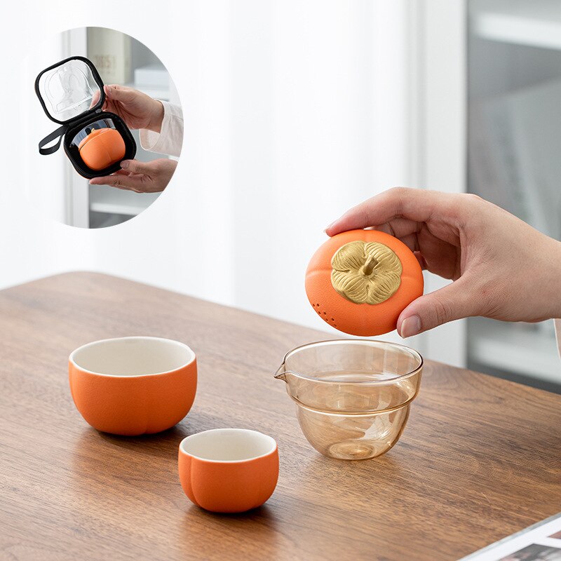 Sikunuo | Mini Pumpkin Ceramic Teapot Set