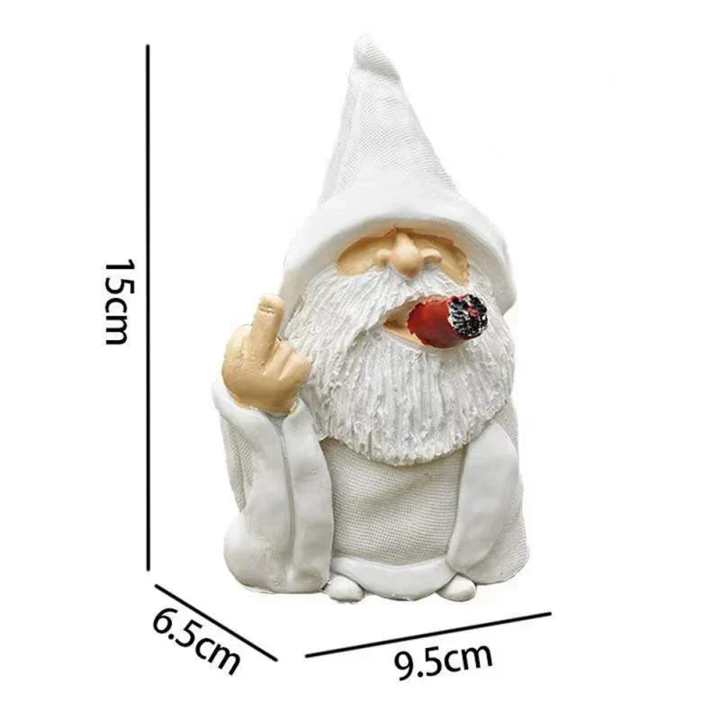 Sikunuo | Angry Middle Finger Garden Gnome Decor