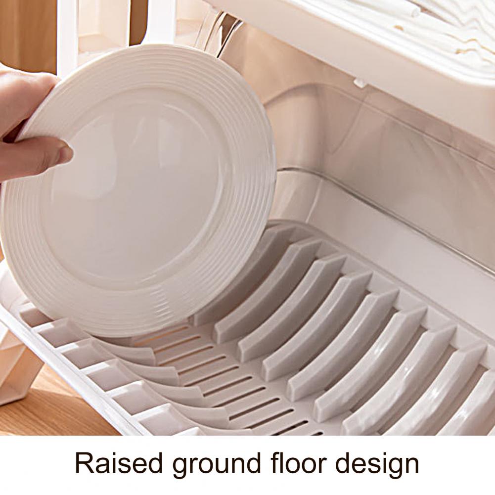 Sikunuo | Dust-Proof Kitchen Dish Drainer Rack