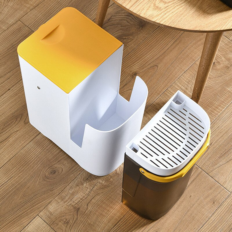 Sikunuo | 2in1 Dry & Wet Storage Easy Trash Can