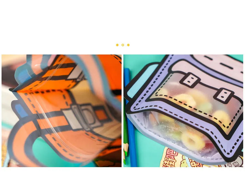 Sikunuo | 50pcs Creative 2D Cartoon Schoolbag
