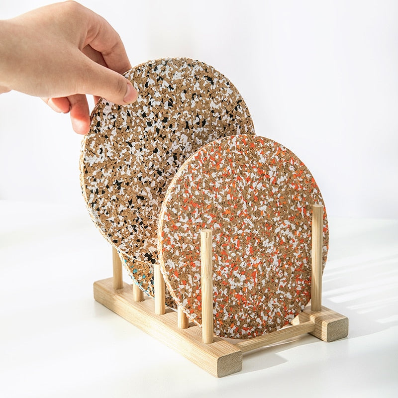 Sikunuo | Colorful Cork Cup Coaster