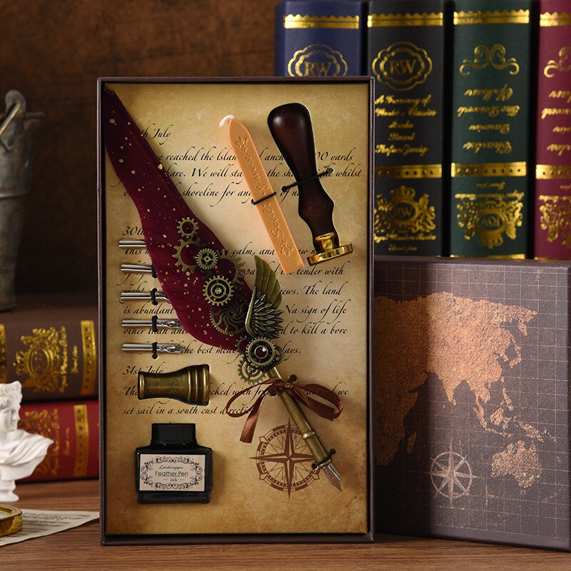 Sikunuo | Phoenix Feather Mechanic Calligraphy Pen Set