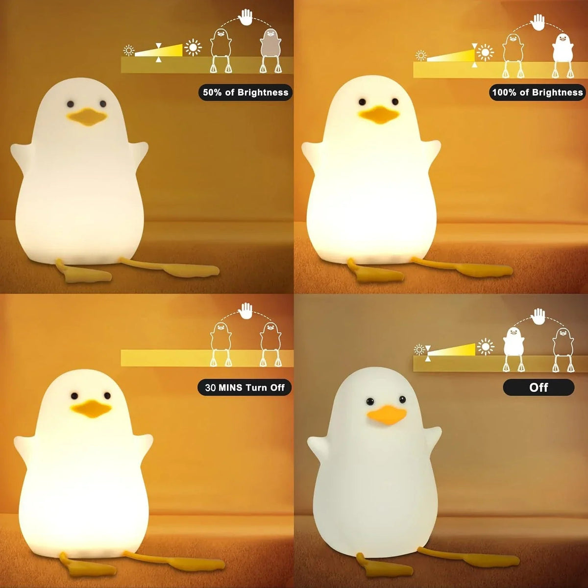 Sikunuo | Charming Duck Soft Glow LED Desk Lamp