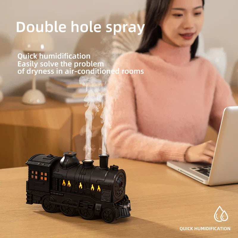 Sikunuo | Mini Train Aromatherapy Essential Oil Diffuser Lamp Decor