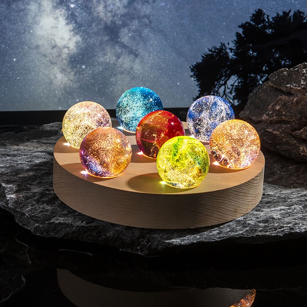 Sikunuo | Colorful Luminous Galaxy Crystal Table Set