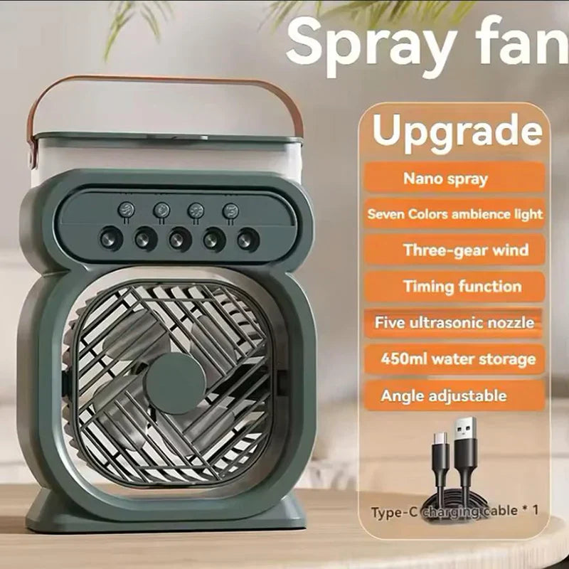 Sikunuo | 3in1 Air Cooler LED Night Lamp Humidifier Fan