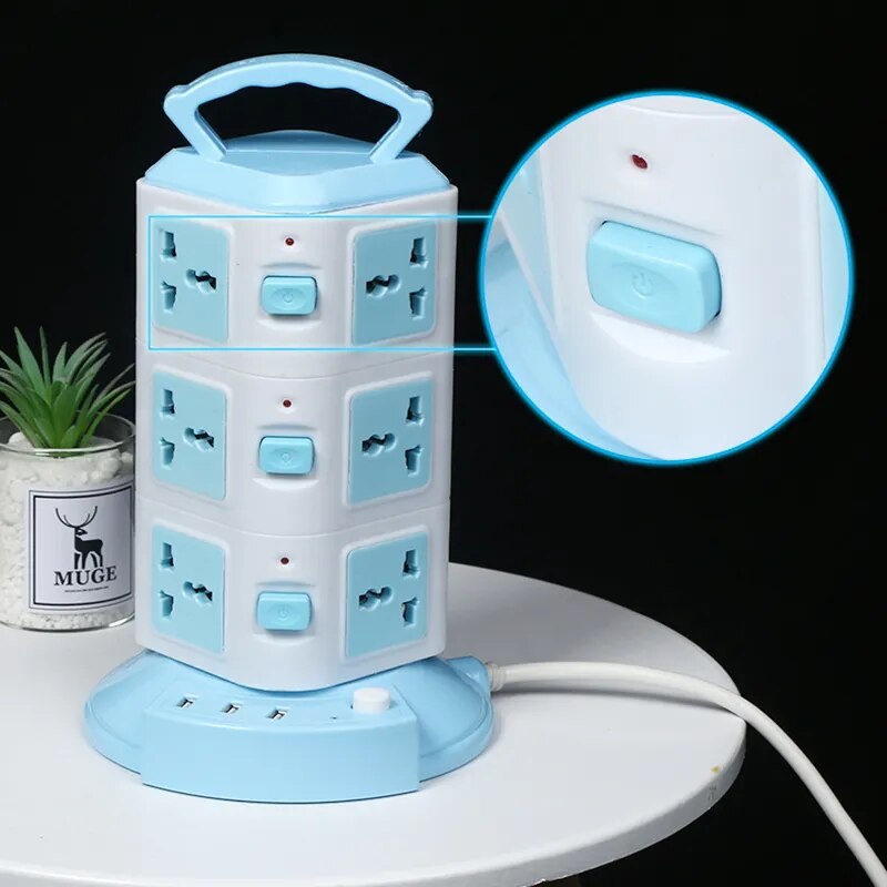 Sikunuo | Tower Design Surge Protector Vertical Power Strip