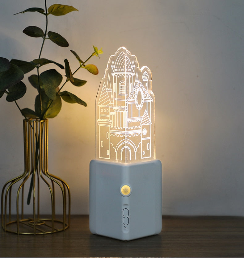 Sikunuo | 3D LED Rechargeable Wall Night Lamp