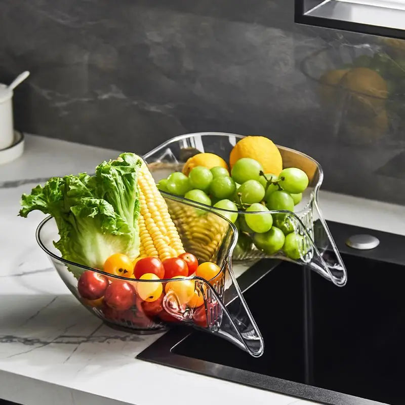 Sikunuo | Crystal Clear Multifunctional Kitchen Drain Basket