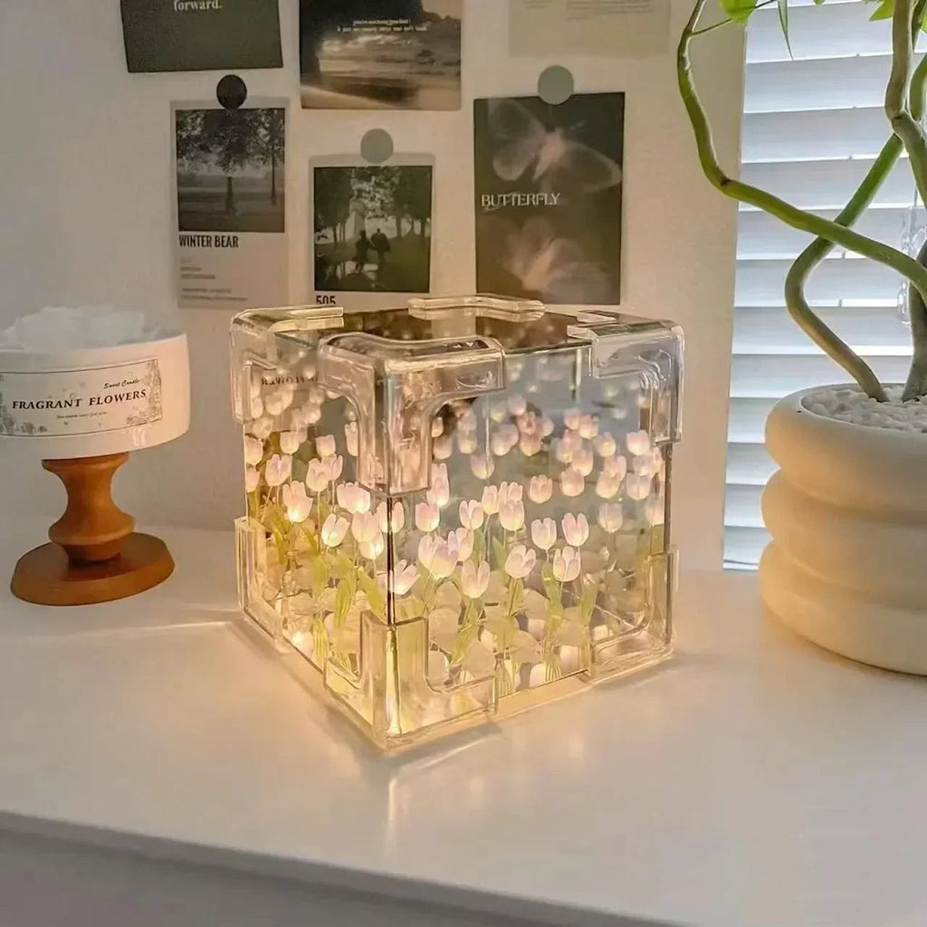 Sikunuo | 3D Tulip DIY Flower Cube Night Lamp